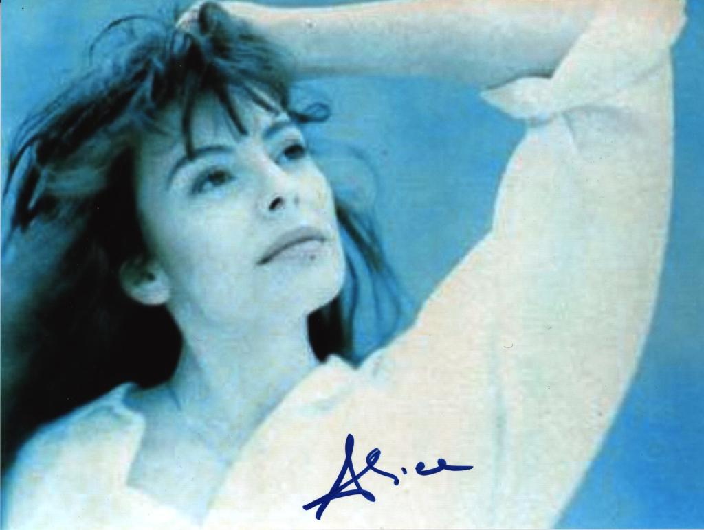 AUTOGRAFO DI ALICE CANTANTE FOTOGRAFIA A COLORI